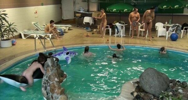 Indoor Dolphin Ride Full HD video - Naturism and nudism