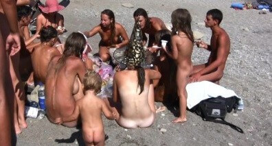 The vast oceanfront 1 Full HD video - Naturism and nudism