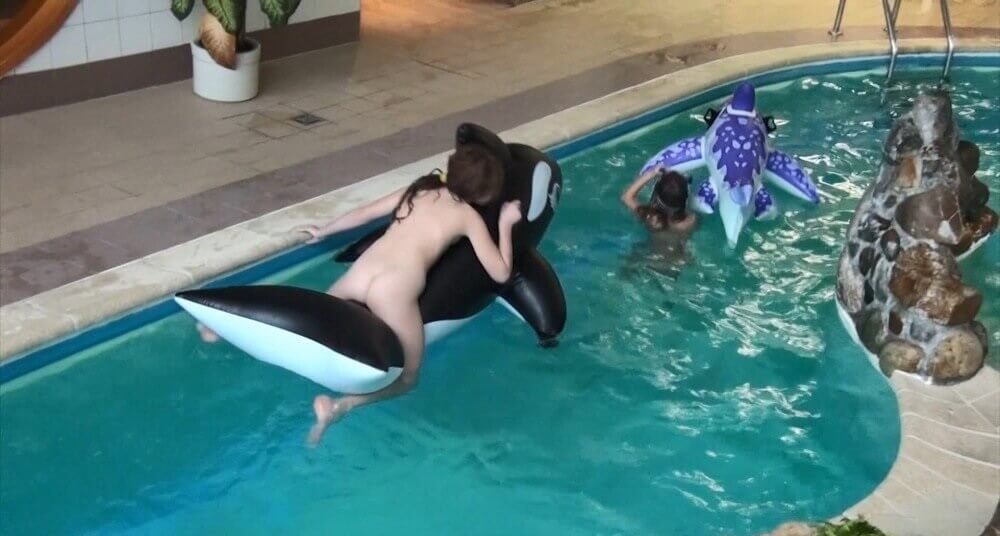 Naturism in the pool Full HD - Naturism and nudism